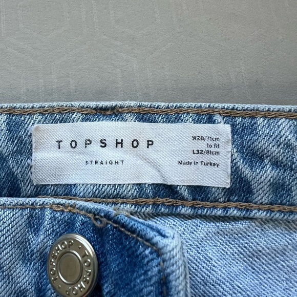 Topshop Women's Straight Light Wash Jeans - Picture 5 of 7